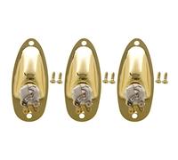 liovitor 3Pcs Boat Output Input Jack Plate Sockets for Strat Guitar Replacement Parts