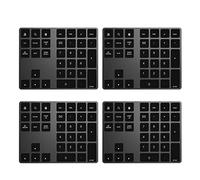 liovitor 4X Bluetooth 3.0 Wireless Numeric Keypad 34 Keys Digital Keyboard for Accounting Teller Windows IOS OS Android Black