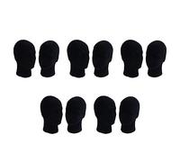 liovitor Polystyrene Black Foam Men Model Mannequin Head Dummy Stand Shop Display Hat, 10 x BLACK
