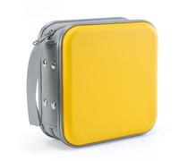 LIOVODE DVD Case, 48 Capacity CD Case Portable CD Holder Storage Hard Plastic DVD Wallet Holder Organizer for Car (Yellow)