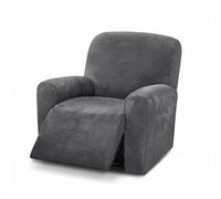 Lioyet 4 Pieces Velvet Recliner Chair Cover, Anti Slip Stretch Washable Sofa Slipcover with Storage Pocket, Furniture Protector for Manual Electric Recliners