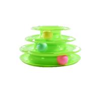 LIOYMAUHNG Cat Toy Pet Cat Turntable Toy Plastic Three-layer Four-layer Self-sport Teasing Stick To Relieve Boredom Toys(Three layers green)