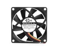LIOZDMD 2pcs 24V cooling fan 70mm 7015 70X70X15mm Sleeve Bearing computer server inverter chassis axial 3-wire silent case Laptop parts
