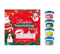 Lip Balm, Christmas Lip Balm Set, 4 Pieces/Set, Nourishing Moisturising Lip Balm with Multiple Effects Against Drying Out, for Winter and Holidays (1)