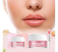 Lip Balm Collagen Lip Sleeping Mask - Overnight Lip Treatment, Sleep Mask and Lip Exfoliating Scrub for Dry, Cracked, Peeling Lips (A)