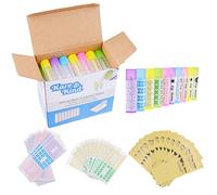 Lip Balm Container Tubes - 50-Pack (10x5 Colors) - DIY - 3/16 Oz (5.5 ml) - Including 50 Writeable & 50 Printed Lip Balm Stickers - Twist Mechanism and Cap - Empty