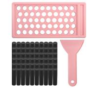 Lip Balm Crafting Kit - Easy Lipstick Filling Tray And Spatula - 50pcs Empty Lip Balm Tubes Set - Compact Multipurpose Empty Lipstick Tube for DIY Chapstick Solid Perfume (Pink Black)