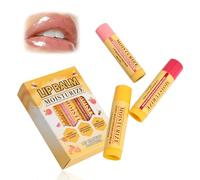 Lip Balm Gift Set, 3Pcs Moisturiser Lip Balm Set for Girls for Dry Chapped Lips - Natural Formula Moisturising Balms Multipack Sticks - Honey, Blood Orange, Pomegranate Girls Lipbalm for Daily Use
