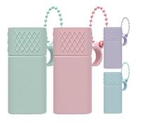Lip Balm Holder, Chapstick Holder, Silicone Lipstick Protective Cover, Pack of 4 Lipstick Storage Case, Lipstick Case, Lipstick Organiser for Perfume Lipsticks