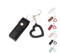 Lip Balm Holder Keychain,Lipstick Keychain Oil2 in 1 Colorful Women Lipstick Case,Lip Key Storage Ring Easy Carry for Travel Outside