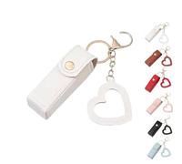 Lip Balm Holder Keychain,Lipstick Keychain Oil2 in 1 Colorful Women Lipstick Case,Lip Key Storage Ring Easy Carry for Travel Outside