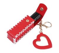 Lip Balm Holder Keychain, Portable PU Leather Lipstick Pouch with Waterproof Design, Ergonomic Buckle, Perfect for Lip Gloss, Edge Balm Storage Case for Purse, Backpack, Travel Use