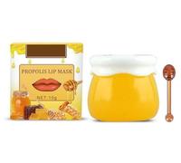 Lip Balm Honey Pot, Strawberry Repair Lip Sleeping Masks, Honeys Lips Balm, Anti-Wrinkle, Moisturizing and Dry Prevention, Chapped Lips Exfoliator (Honey)