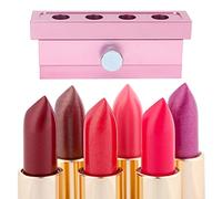 Lip Balm Making Kit, Cosmetic Lip Balm Maker with Multipurpose Aluminum 4 Holes Rose Gold for DIY Makeup