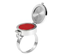 Lip Balm Ring - Mini Locket for Finger | Lipstick Holder with Stylish Design, Gathering Accessory, Commuting Travel Tool, College Dating Gift, Women Teens Adults Jewelry