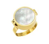 Lip Balm Ring - Stealth Makeup Touch Ups, Secret Compartment Locket Jewelry, 1.8cm Adjustable Finger Size, 316L Stainless Steel, For College Night Dating