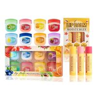 Lip Balm Set,11PCS Fruity Flavors and Honey Mini Lip Balm Multipack Natural Organic Deep Moisturizing Vegan Lip Care Repair Cracked Dry Lips,Skin Care Gift Set For Teenager Girls (B set)