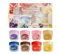 Lip Balm Set - 8 Pcs Fruit Flavored Lip Balm - Natural Hydrating Mini Lip Care for Cracked Dry Lips - Daily Moisturizing Lip Care Set for Women Kids - Sleeping Lip Mask for Day&Night Lip Care