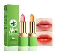 Lip Balm Set - Aloe Vera Color Changing Lipstick - 2 Pack with Moisturizing Tinted Lip Care, 3.8g Each | Long-Lasting Hydration, Lip Plumper, Red, Pink & Natural Shades (SET 1)