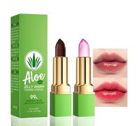 Lip Balm Set - Aloe Vera Color Changing Lipstick - 2 Pack with Moisturizing Tinted Lip Care, 3.8g Each | Long-Lasting Hydration, Lip Plumper, Red, Pink & Natural Shades (SET 2)