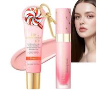 Lip Balm Set&Lip Oil Kit,Overnight Lip Mask Treatment for Dry Chapped Lips,Natural Lip Care Multipack with Lip Repair Balm,Hydrating Lip Moisturizer for Soft Smooth Lips,for Daily Use (Peach)