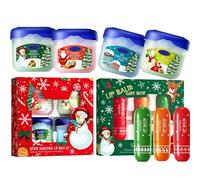 Lip Balm Set,Mini Lip Sleeping Mask Set+Lip Balm Set,Day And Night Repair For Chapped Cracked Dry Lips,Moisturizing Lip Mask Multipack,Natural Bright,Reduce Lip Lines&Wrinkle,Gifts For Women