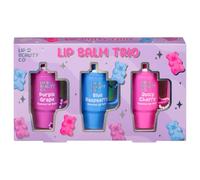 Lip Beauty Co Lip Balm Cups Trio - Choose From Three Fruity Scents To Keep Lips Soft And Smooth - Available Fragrances: Purple Grape, Blue Raspberry, Juicy Cherry, Size: 3 X 5g
