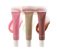 Lip Butter Balm Set - 3 Piece Multipack for Daily Use with Hydrating Formula & Lightweight Glossy Finish in Pink, Nude, & Brown Sheer Shades, Moisturising Lip Care Nourishing Tinted Balm