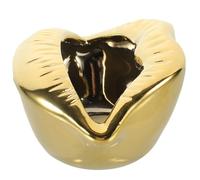 Lip Ceramic Ashtray for Cigarettes, Creative Golden Home Decor