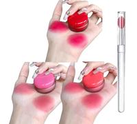 Lip & Cheek Blurry Pudding Pot, Korean Pudding Pot Blush, Soft Matte Blush Blurry Makeup Blushs Lipstick, Multi-use Natural Glow Face Blushs, Long-Lasting Makeup, High Color Rendering (04+05+06)