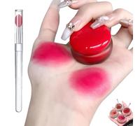 Lip & Cheek Blurry Pudding Pot, Korean Pudding Pot Blush, Soft Matte Blush Blurry Makeup Blushs Lipstick, Multi-use Natural Glow Face Blushs, Long-Lasting Makeup, High Color Rendering (04#)