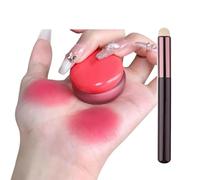 Lip&cheek Blurry Pudding Pot with Brush, Multi-use Natural Glow Face Blush, Soft Matte Blush Blurry Makeup Lipstick, Long-Lasting Makeup, High Color Rendering (06#)