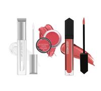 Lip & Cheek Tint, Lip Gloss & Liquid Lipstick Combo | 3-in-1 Makeup Set with Midnight Runner Lip Gloss (3ml), Bottomless Matte Liquid Lipstick (6ml) & Lip and Cheek Tint Multipot (8g)