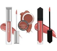 Lip & Cheek Tint, Lip Gloss & Liquid Lipstick Combo | Angel Kisses Lip Gloss (3ml) + Bottomless Mimosas Matte Lipstick (6ml) + Creamy Matte Lip & Cheek Tint Multipot (8g) | 3-in-1 Everyday Makeup Kit