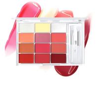 Lip Colour Palette, Moisturising Mirror, Water Gloss, Lip Gloss, Lip Glaze, 12 Colours, Lip Jelly Tray, Nourishing, Moisturising