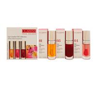 Lip Comfort Oil Collection by Clarins for Women - 3 x 0.2 oz Lip Oil - 01 Honey, Lip Oil - 03 Cherry, Lip Oil - 04 Pitaya