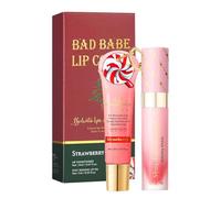 Lip Conditioner and Lip Oil Set, 2-in-1 Lip Gloss Lip Care Serum, Intensively Nourishes the Lips, Christmas Gifts, Practical Keyring Design, Girls Lip Care for Women (1 Piece)
