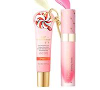 Lip Conditioner and Lip Oil Set,Moisturizing Lip Care Duo Set,Multipack Lip Gloss Balm,Hydrating Lip Balm and Lip Oil,Lip Balm for Dry and Chapped Lips,Clear Lip Butter Balm for Lip Care,Peach