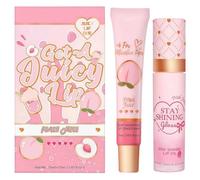Lip Conditioner & Lip Oil Set, Hydrating and Moisturizing Lip-Care Set for Dry and Chapped Lips, Lip-Gloss Balm Gift Sets for Teenage Girls (Peach)