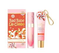 Lip Conditioner & Lip Oil Set, Hydrating Lip Oil & Lip Balm Duo, Moisturizing Lip Care for Dry & Chapped Lips, Natural Lip Gloss Set for Girls Women, Teenage Girls Gifts (#2 Peach)