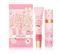 Lip Conditioner & Lip Oil Set, Moisturizing Natural Lip Care Set, Lip Gloss Balm For Dry and Chapped Lips, Gifts For Teenage Girls (One Size, Honey Peach)