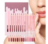 Lip Contour Pen Set, 12 Colours, Natural Creamy Lasting Makeup Accessories, Lipstick Set, for Home, Travel, Day, Night, Party, Wedding, All Seasons, Office, Date