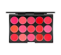 Lip Cream Beauty Palette | 15 Super Pigmented Shades | Long-Lasting, Blendable Colors | Multicolor Lip Palette for Makeup Artists & Beauty Lovers - 70g