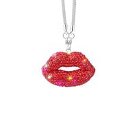 Lip Crystal Car Interior Pendant Rear View Glass Hanging Decoration Auto Hanging Upgrade Female Car Decoration