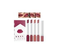 Lip cushion set with vegan balm and blur effect technology for seamless application,Multi-Effect Mood Lip Kit - 4 Velvet to Gloss Tubes, Temp-Change & Pearlescent Lipstick Set, Non-Stick Hydrating