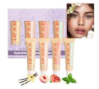 Lip Exfoliator Scrub and Moisturizer, Lip Exfoliant Lip Scrubber Moisturizing, 4X Lip Exfoliator, Lip Scrubs Set, Lip Moisturizer Lip Plumper, Hydrating & Smoothing Lips