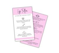 Lip Filler Aftercare Instructions Cards 50pk 2x3.5” Clients Consent Do’s and Don'ts Hyaluronic Pen for Nurse Med Spa Esthetician