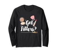 Lip Filler Botox Funny Aesthetic Nurse Makeup Lovers Pun Long Sleeve T-Shirt