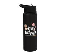 Lip Filler Botox Funny Aesthetic Nurse Makeup Lovers Pun Stainless Steel Insulated Water Bottle