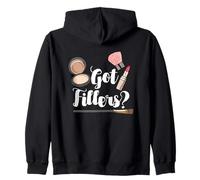 Lip Filler Botox Funny Aesthetic Nurse Makeup Lovers Pun Zip Hoodie